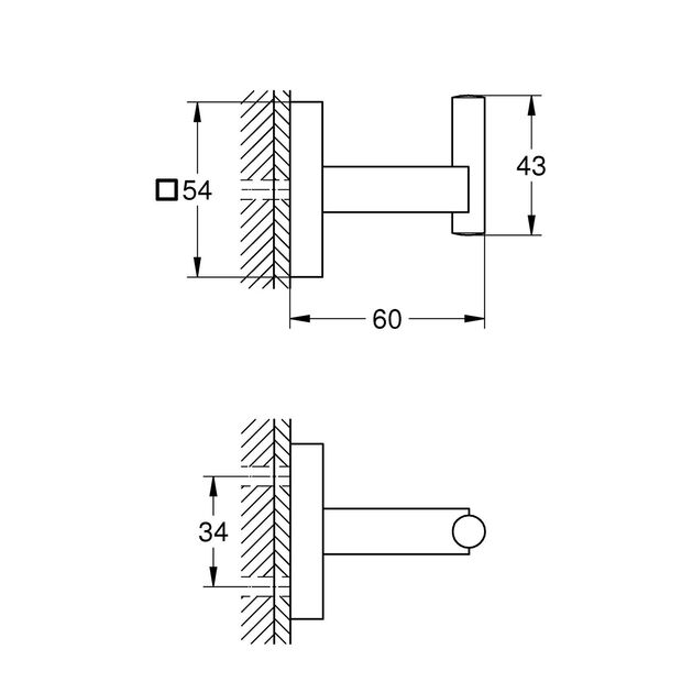 Крючок для ванной комнаты Grohe QuickFix Start Cube 409612430, фото , изображение 2 | SNABZHENIE.com.ua