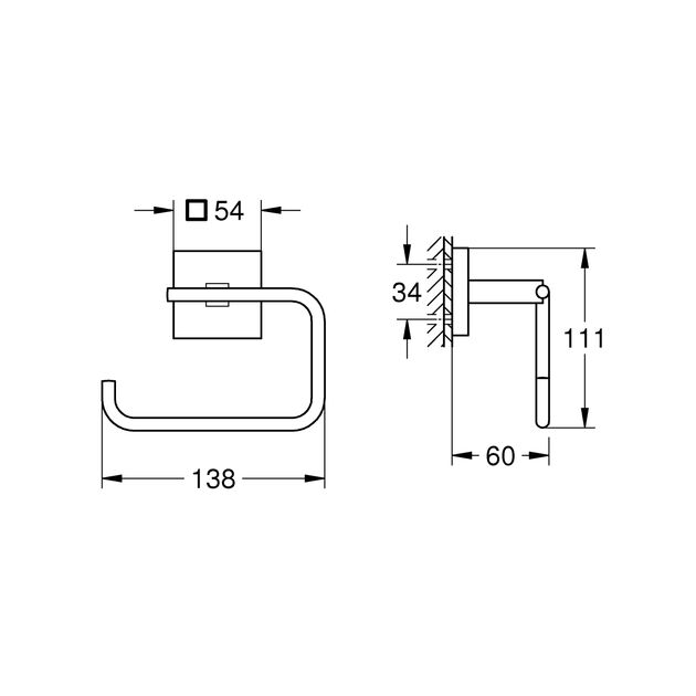 Держатель для туалетной бумаги Grohe QuickFix Start Cube 409782430, фото , зображення 2 | SNABZHENIE.com.ua Держатель для туалетной бумаги Grohe QuickFix Start Cube 409782430, фото , зображення 2 | SNABZHENIE.com.ua