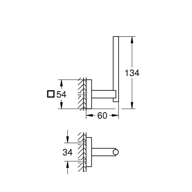 Держатель для запасного рулона бумаги Grohe QuickFix Start Cube 409792430, фото , зображення 2 | SNABZHENIE.com.ua Держатель для запасного рулона бумаги Grohe QuickFix Start Cube 409792430, фото , зображення 2 | SNABZHENIE.com.ua