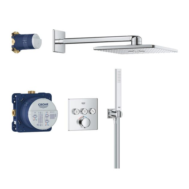 Душевая система скрытого монтажа термостатическая Grohe QuickFix Precision SmartControl Cube 34875000 , фото  | SNABZHENIE.com.ua