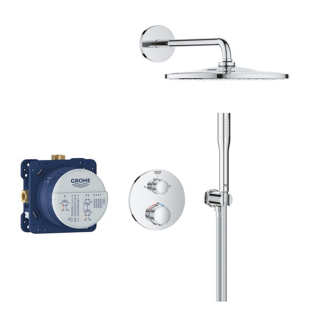 Душевая система скрытого монтажа термостатическая Grohe QuickFix Precision с Vitalio Rain Mono 310 34880000, фото , изображение 3 | SNABZHENIE.com.ua Душевая система скрытого монтажа термостатическая Grohe QuickFix Precision с Vitalio Rain Mono 310 34880000, фото , изображение 3 | SNABZHENIE.com.ua