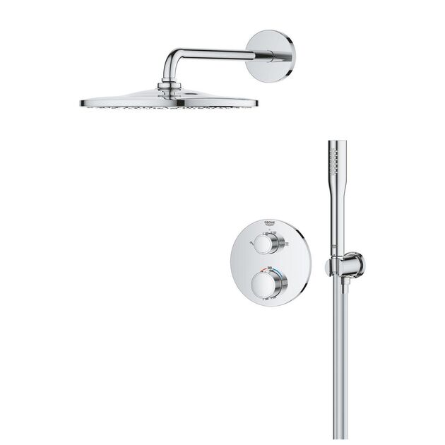 Душевая система скрытого монтажа термостатическая Grohe QuickFix Precision с Vitalio Rain Mono 310 34880000, фото , изображение 4 | SNABZHENIE.com.ua Душевая система скрытого монтажа термостатическая Grohe QuickFix Precision с Vitalio Rain Mono 310 34880000, фото , изображение 4 | SNABZHENIE.com.ua