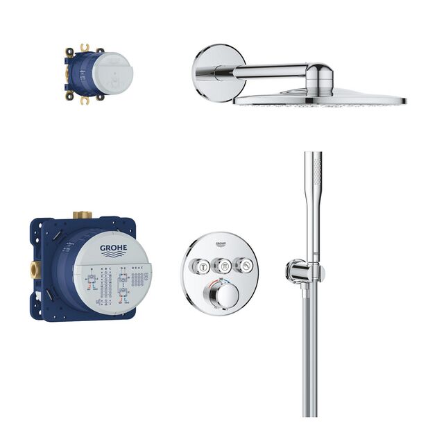 Душевая система скрытого монтажа термостатическая Grohe QuickFix Precision SmartControl 34874000, фото , изображение 3 | SNABZHENIE.com.ua Душевая система скрытого монтажа термостатическая Grohe QuickFix Precision SmartControl 34874000, фото , изображение 3 | SNABZHENIE.com.ua