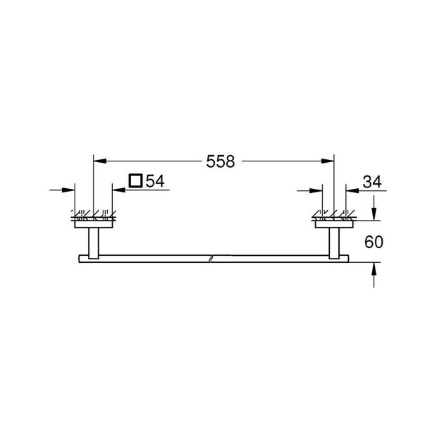 Полотенцедержатель Grohe QuickFix Start Cube 41089000, фото , изображение 2 | SNABZHENIE.com.ua
