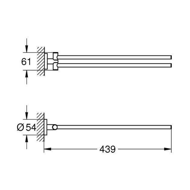 Полотенцедержатель Grohe QuickFix Start 411832430, фото , изображение 2 | SNABZHENIE.com.ua