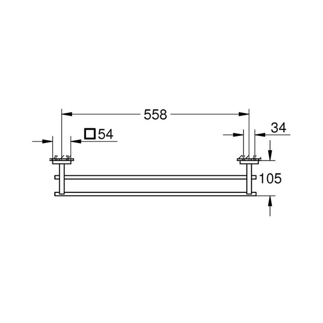 Полотенцедержатель Grohe QuickFix Start Cube 41104000, фото , изображение 2 | SNABZHENIE.com.ua