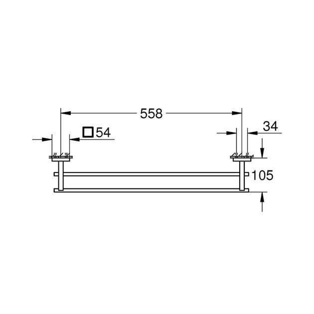 Полотенцедержатель Grohe QuickFix Start Cube 411042430, фото , изображение 2 | SNABZHENIE.com.ua