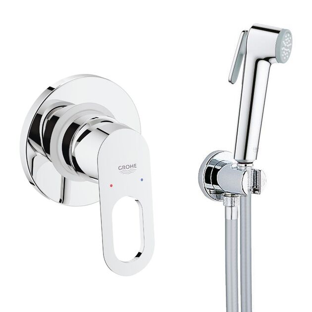 Набор для гигиенического душа скрытого монтажа со смесителем Grohe QuickFix BauLoop 2904200B, фото  | SNABZHENIE.com.ua