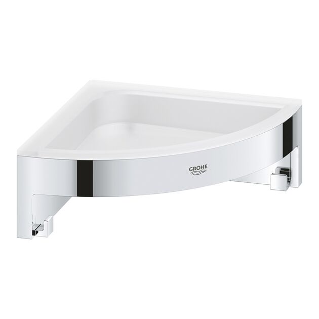 Полка для душа Grohe QuickFix Start Cube угловая с крючками 41106000, фото  | SNABZHENIE.com.ua