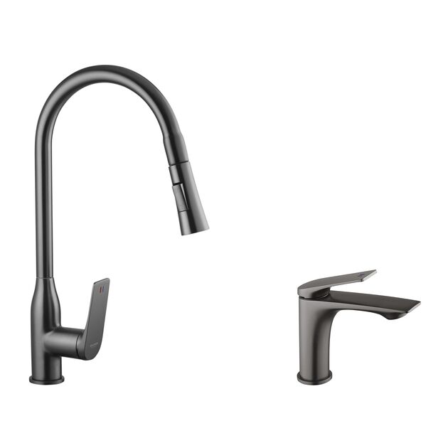 Набор смесителей Kroner Graz-GRP030-T + смеситель Graz-GRP010, фото  | SNABZHENIE.com.ua