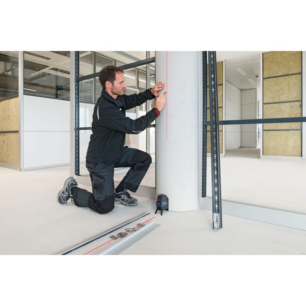 Нівелір лазерний Bosch GCL2-50+RM1+BM3 до 20м, ±0.3мм/м, 4AAx1.5В, IP54, чохол, мішеннь, кейс, 0.6кг, фото , изображение 4 | SNABZHENIE.com.ua