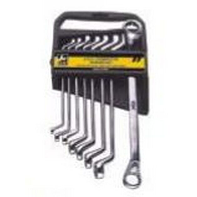 Ключи накидные MASTERTOOL COLD STAMPED набор 8 шт (6х7-20х22 мм) CrV DIN897 72-3208, фото  | SNABZHENIE.com.ua