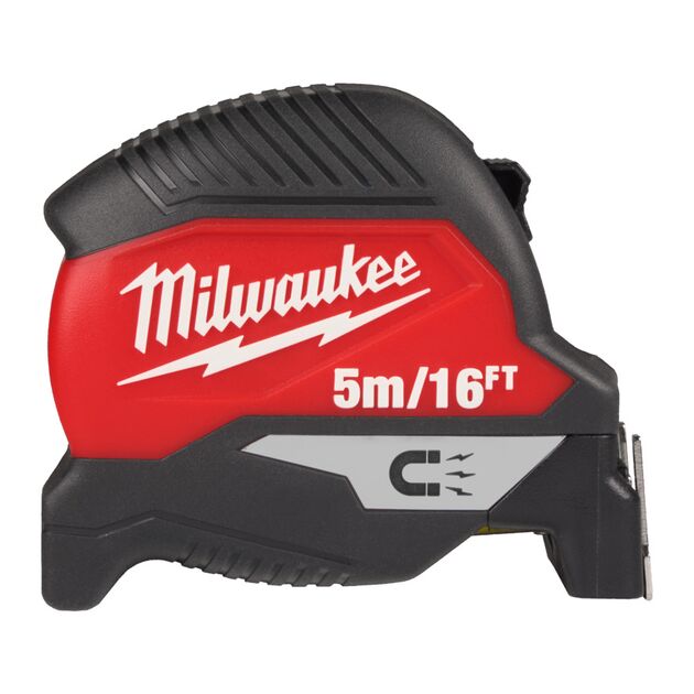 Рулетка магнітна MAGNETIC MILWAUKEE (Gen4), (полотно 30мм), 5м/16фт, фото  | SNABZHENIE.com.ua