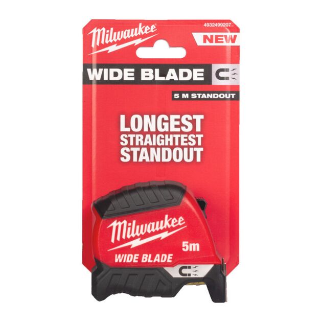 Рулетка магнитная WIDE BLADE MAGNETIC MILWAUKEE (Gen2), 5м (35мм), фото , изображение 3 | SNABZHENIE.com.ua Рулетка магнитная WIDE BLADE MAGNETIC MILWAUKEE (Gen2), 5м (35мм), фото , изображение 3 | SNABZHENIE.com.ua