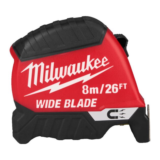 Рулетка магнитная WIDE BLADE MAGNETIC MILWAUKEE (Gen2), 8м/26фт (35мм), фото  | SNABZHENIE.com.ua