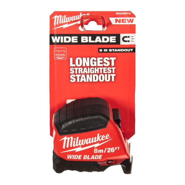 Рулетка магнитная WIDE BLADE MAGNETIC MILWAUKEE (Gen2), 8м/26фт (35мм), фото , изображение 3 | SNABZHENIE.com.ua Рулетка магнитная WIDE BLADE MAGNETIC MILWAUKEE (Gen2), 8м/26фт (35мм), фото , изображение 3 | SNABZHENIE.com.ua