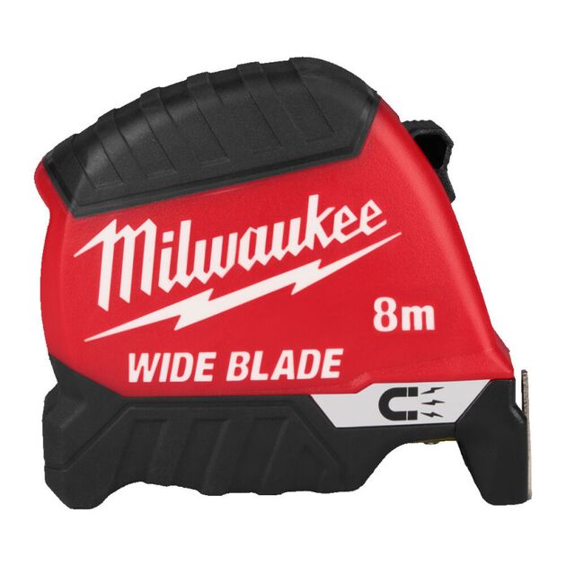 Рулетка магнитная WIDE BLADE MAGNETIC MILWAUKEE (Gen2), 8м (35мм), фото  | SNABZHENIE.com.ua