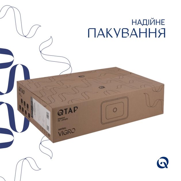 Комплект Qtap Virgo N: Раковина накладная 560x380x130 мм, White, прямоугольная + Донный клапан Pop-up PU02, фото , зображення 5 | SNABZHENIE.com.ua Комплект Qtap Virgo N: Раковина накладная 560x380x130 мм, White, прямоугольная + Донный клапан Pop-up PU02, фото , зображення 5 | SNABZHENIE.com.ua