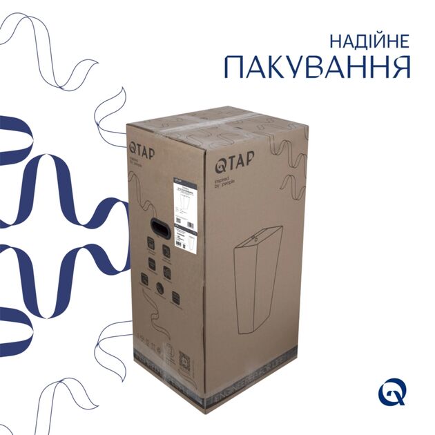 Комплект Qtap Tern: Раковина-моноблок напольная 440x380x830 мм, White + Донный клапан Pop-up PU02O, фото , изображение 7 | SNABZHENIE.com.ua Комплект Qtap Tern: Раковина-моноблок напольная 440x380x830 мм, White + Донный клапан Pop-up PU02O, фото , изображение 7 | SNABZHENIE.com.ua