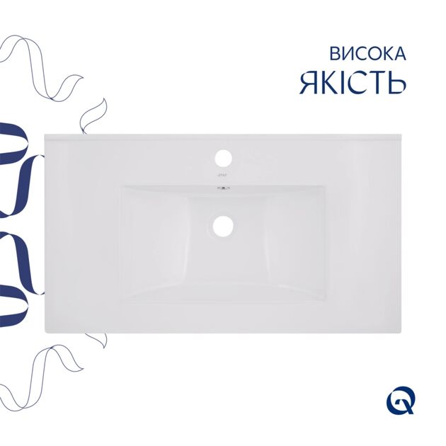 Комплект Albatross: Раковина врезная мебельная 820x460x180 мм, White, прямоугольная + Донный клапан Pop-up PU02O, фото , зображення 4 | SNABZHENIE.com.ua Комплект Albatross: Раковина врезная мебельная 820x460x180 мм, White, прямоугольная + Донный клапан Pop-up PU02O, фото , зображення 4 | SNABZHENIE.com.ua