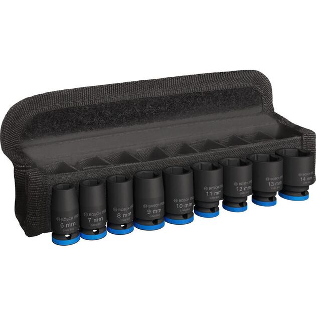 Набір ударних торцевих головок Bosch Professional Standart 9шт 1/4" 25мм, фото  | SNABZHENIE.com.ua