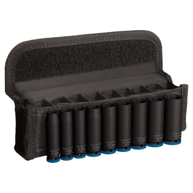 Набір ударних торцевих головок Bosch Professional Deep 9шт 1/4" 50мм, фото , изображение 2 | SNABZHENIE.com.ua Набір ударних торцевих головок Bosch Professional Deep 9шт 1/4" 50мм, фото , изображение 2 | SNABZHENIE.com.ua