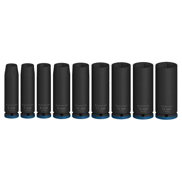 Набір ударних торцевих головок Bosch Professional Deep 9шт 1/4" 50мм, фото , изображение 3 | SNABZHENIE.com.ua Набір ударних торцевих головок Bosch Professional Deep 9шт 1/4" 50мм, фото , изображение 3 | SNABZHENIE.com.ua