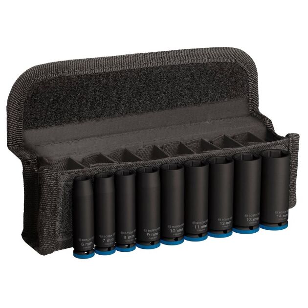 Набір ударних торцевих головок Bosch Professional Deep 9шт 1/4" 50мм, фото  | SNABZHENIE.com.ua