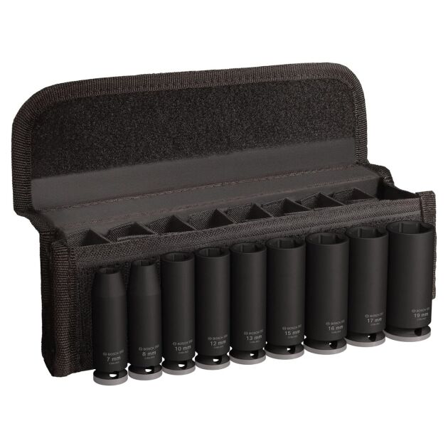 Набір ударних торцевих головок Bosch Professional Deep 9шт 3/8" 63мм, фото , зображення 2 | SNABZHENIE.com.ua