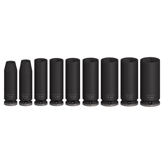 Набір ударних торцевих головок Bosch Professional Deep 9шт 3/8" 63мм, фото , зображення 3 | SNABZHENIE.com.ua
