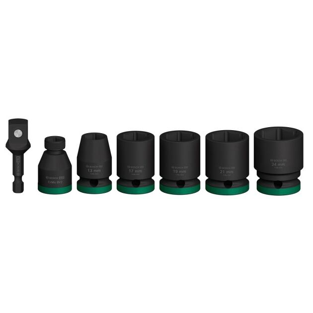 Набір ударних торцевих головок Bosch Professional Standart 7шт 1/2" з адаптером, фото  | SNABZHENIE.com.ua