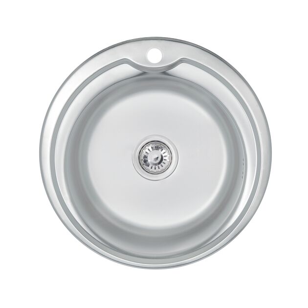 Кухонная мойка Brinex 510-D 0,8 мм Satin (BRIN510SAT08), фото  | SNABZHENIE.com.ua