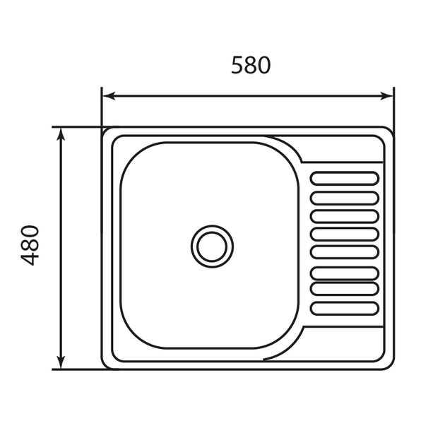 Кухонная мойка Brinex 5848 0,8 мм Micro Decor (BRIN5848MDEC08), фото , зображення 7 | SNABZHENIE.com.ua Кухонная мойка Brinex 5848 0,8 мм Micro Decor (BRIN5848MDEC08), фото , зображення 7 | SNABZHENIE.com.ua