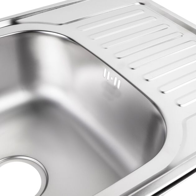 Кухонная мойка Brinex 7848 0,8 мм Micro Decor (BRIN7848MDEC08), фото , зображення 5 | SNABZHENIE.com.ua Кухонная мойка Brinex 7848 0,8 мм Micro Decor (BRIN7848MDEC08), фото , зображення 5 | SNABZHENIE.com.ua