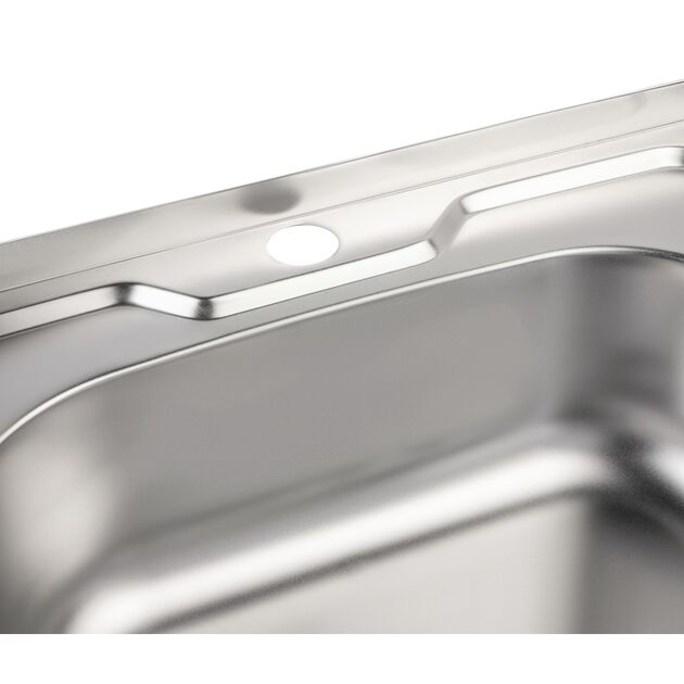 Кухонная мойка Brinex 5050 0,6 мм Satin (BRIN5050SAT06), фото , зображення 6 | SNABZHENIE.com.ua Кухонная мойка Brinex 5050 0,6 мм Satin (BRIN5050SAT06), фото , зображення 6 | SNABZHENIE.com.ua