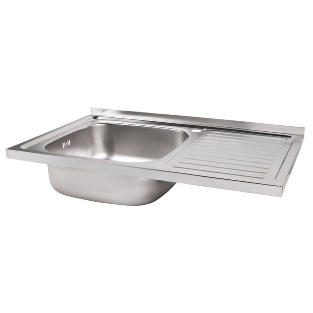 Кухонная мойка Brinex 5080-L 0,8 мм Satin (BRIN5080LSAT06), фото , зображення 4 | SNABZHENIE.com.ua Кухонная мойка Brinex 5080-L 0,8 мм Satin (BRIN5080LSAT06), фото , зображення 4 | SNABZHENIE.com.ua