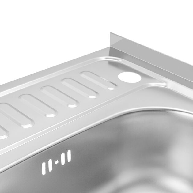 Кухонная мойка Brinex 6050-L 0,6 мм Satin (BRIN6050LSAT06), фото , зображення 6 | SNABZHENIE.com.ua Кухонная мойка Brinex 6050-L 0,6 мм Satin (BRIN6050LSAT06), фото , зображення 6 | SNABZHENIE.com.ua