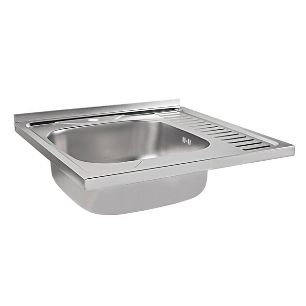 Кухонная мойка Brinex 6060-L 0,6 мм Satin (BRIN6060LSAT06), фото , зображення 3 | SNABZHENIE.com.ua Кухонная мойка Brinex 6060-L 0,6 мм Satin (BRIN6060LSAT06), фото , зображення 3 | SNABZHENIE.com.ua