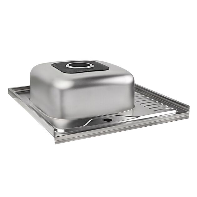 Кухонная мойка Brinex 6060-L 0,6 мм Satin (BRIN6060LSAT06), фото , зображення 4 | SNABZHENIE.com.ua Кухонная мойка Brinex 6060-L 0,6 мм Satin (BRIN6060LSAT06), фото , зображення 4 | SNABZHENIE.com.ua