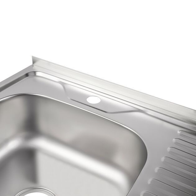 Кухонная мойка Brinex 6060-L 0,6 мм Satin (BRIN6060LSAT06), фото , зображення 5 | SNABZHENIE.com.ua Кухонная мойка Brinex 6060-L 0,6 мм Satin (BRIN6060LSAT06), фото , зображення 5 | SNABZHENIE.com.ua