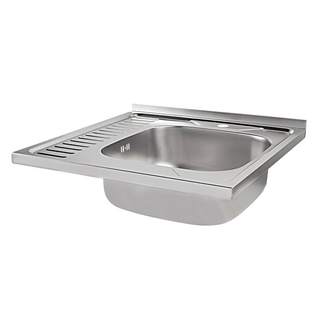 Кухонная мойка Brinex 6060-R 0,6 мм Satin (BRIN6060RSAT06), фото , зображення 3 | SNABZHENIE.com.ua Кухонная мойка Brinex 6060-R 0,6 мм Satin (BRIN6060RSAT06), фото , зображення 3 | SNABZHENIE.com.ua