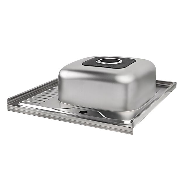 Кухонная мойка Brinex 6060-R 0,6 мм Satin (BRIN6060RSAT06), фото , зображення 4 | SNABZHENIE.com.ua Кухонная мойка Brinex 6060-R 0,6 мм Satin (BRIN6060RSAT06), фото , зображення 4 | SNABZHENIE.com.ua