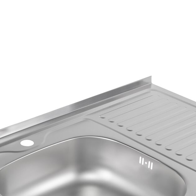 Кухонная мойка Brinex 6080-L 0,6 мм Satin (BRIN6080LSAT06), фото , зображення 5 | SNABZHENIE.com.ua Кухонная мойка Brinex 6080-L 0,6 мм Satin (BRIN6080LSAT06), фото , зображення 5 | SNABZHENIE.com.ua
