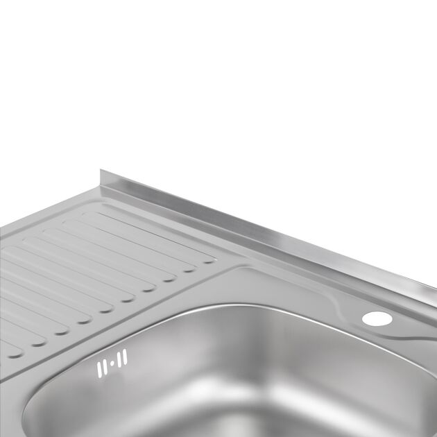 Кухонная мойка Brinex 6080-R 0,6 мм Satin (BRIN6080RSAT06), фото , зображення 5 | SNABZHENIE.com.ua Кухонная мойка Brinex 6080-R 0,6 мм Satin (BRIN6080RSAT06), фото , зображення 5 | SNABZHENIE.com.ua
