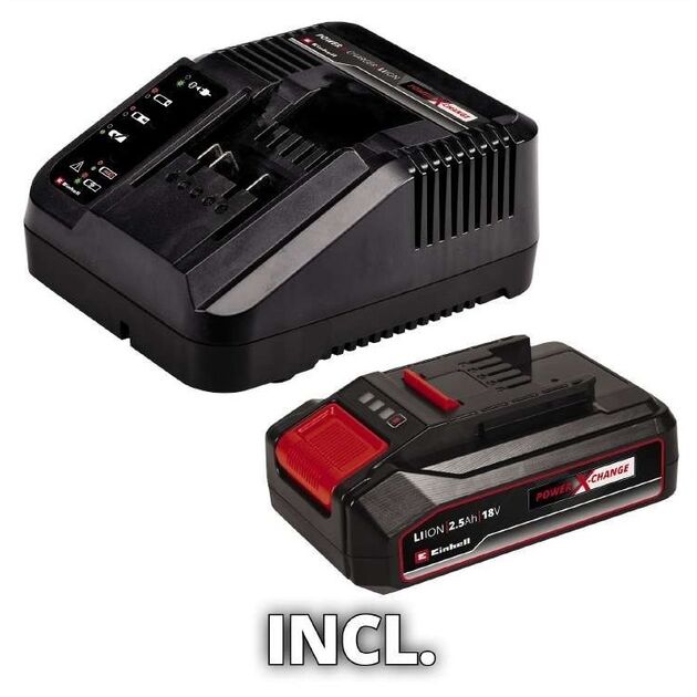 Ножиці для трави акумуляторні Einhell GE-CG 18/100 Li Kit 18В PXC акб 1х2.5А·год 10см крок різу 8мм 1.06кг, фото , изображение 10 | SNABZHENIE.com.ua Ножиці для трави акумуляторні Einhell GE-CG 18/100 Li Kit 18В PXC акб 1х2.5А·год 10см крок різу 8мм 1.06кг, фото , изображение 10 | SNABZHENIE.com.ua