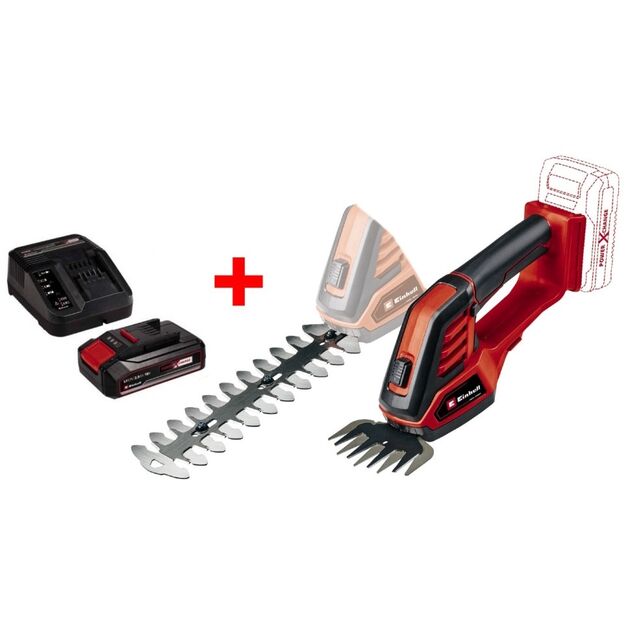 Ножиці для трави акумуляторні Einhell GE-CG 18/100 Li Kit 18В PXC акб 1х2.5А·год 10см крок різу 8мм 1.06кг, фото  | SNABZHENIE.com.ua