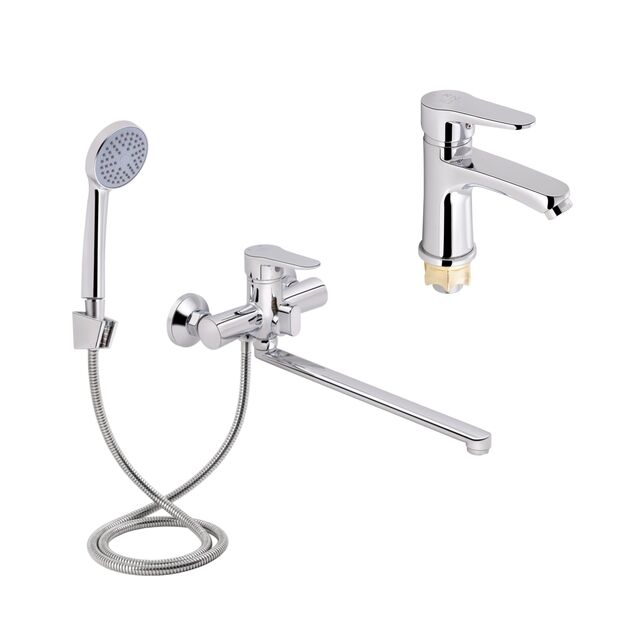 Акционный набор Lidz Nicole: Смеситель 005 Chrome + Смеситель 001F Chrome, фото  | SNABZHENIE.com.ua