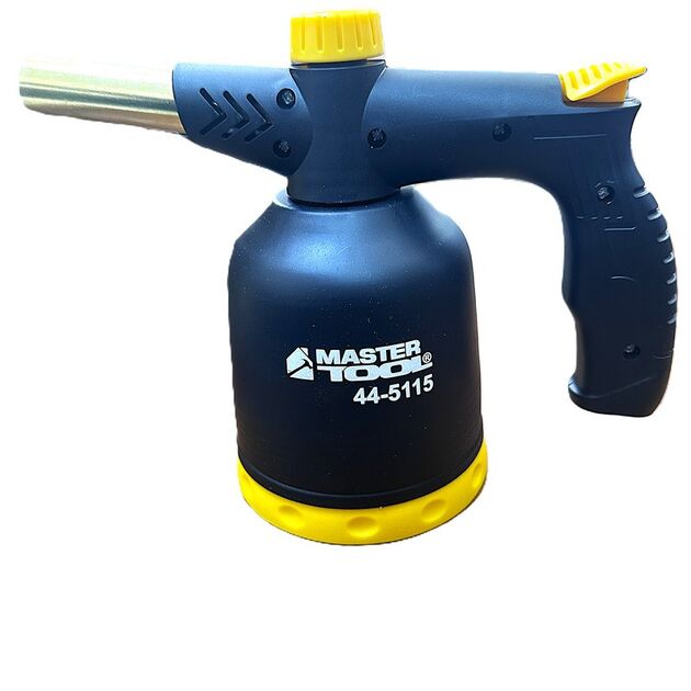 Лампа газовая паяльная MASTERTOOL пьезоподжиг/вращение 360° Ø 20.2 мм/1300°С 1.7 кВт 123 г/час 44-5115, фото  | SNABZHENIE.com.ua
