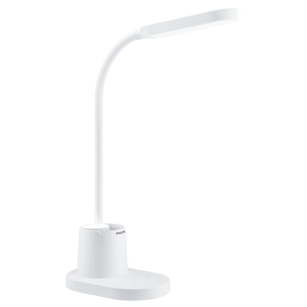 Лампа настільна з акумулятором Philips Bucket 7Вт 3000/4000/5700K 1800мАг USB-A білий, фото  | SNABZHENIE.com.ua