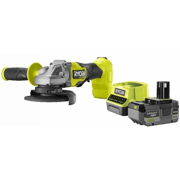 Шліфмашина кутова акумуляторна Ryobi ONE+ НР RAG18X-1C40S 125мм 18В 1х4А·год 9200об·хв 2.1кг сумка, фото , зображення 3 | SNABZHENIE.com.ua Шліфмашина кутова акумуляторна Ryobi ONE+ НР RAG18X-1C40S 125мм 18В 1х4А·год 9200об·хв 2.1кг сумка, фото , зображення 3 | SNABZHENIE.com.ua